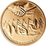 Монета Польши 2 Злотых, "Председательство Польши в Совете Евросоюза" AU, 2011