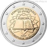 Монета 2 Евро Германии "50 лет подписания Римского договора" AU, 2007 год