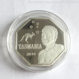Монета острова Тасмания 5 долларов "Тасманский дьявол", AU 2019