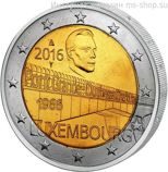 Монета Люксембурга 2 Евро 2016 год "50-летие моста великой герцогини Шарлотты", AU