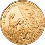 Монета Польши 2 Злотых, "150-я годовщина Январского восстания " AU, 2013
