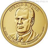 Монета США 1 доллар "38-ой президент Джеральд Форд", AU, 2016, D