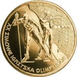 Монета Польши 2 Злотых, "Зимние Олимпийские игры Турин 2006" AU, 2006