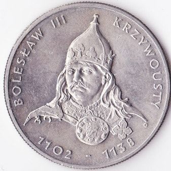 Монета Польши 50 злотых, "Болеслав III Кривоустый (1102-1138)" AU, 1982