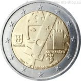 Монета 2 Евро Португалии  "Гимарайнш — Культурная столица Европы" AU, 2012 год
