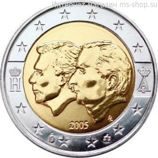 Монета Бельгии 2 Евро "Бельгийско-Люксембургский экономический союз" AU, 2005 год