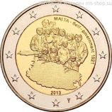 Монета 2 Евро Мальты "Собственное правительство 1921 года" AU, 2013 год