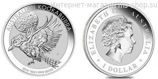 Монета Австралии 1 доллар "Кукабарра" (серебро), AU, 2018
