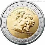 Монета 2 Евро Люксембург "Три годовщины" AU, 2005 год
