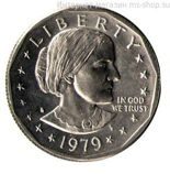 Монета США 1 доллар "Сьюзен Энтони" монетный двор S, AU, год 1979