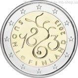 Монета Финляндии 2 Евро "150-летие проведения сейма 1863 года" AU, 2013 год