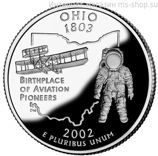 Монета 25 центов США "Огайо", AU, 2002, Р