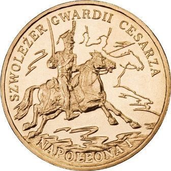 Монета Польши 2 Злотых, " Кавалерист гвардии императора Наполеона I" AU, 2010