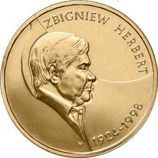 Монета Польши 2 Злотых, "Збигнев Херберт" AU, 2008