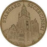 Монета Польши 2 Злотых, "Старгард-Щециньски" AU, 2007