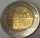 Монета Польши 5 злотых "Замок Поморских князей в Шецине", AU, 2016