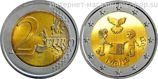 Монета Мальты 2 Евро, "Дети за мир", AU, 2017