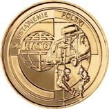 Монета Польши 2 Злотых, "Вступление Польши в НАТО" AU, 1999