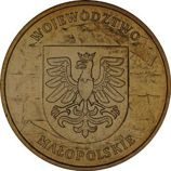 Монета Польши 2 Злотых, "Малопольское воеводство" AU, 2004