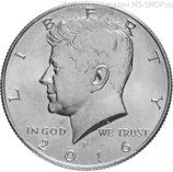 Монета США 1/2 доллара, монетный двор P (Филадельфия), AU, 2016 год