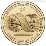 Монета США 1 доллар "Стрелы", AU, D, 2010