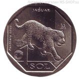 Монета Перу 1 соль "Ягуар", AU, 2018