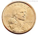 Монета США 1 доллар "Парящий орёл", AU, D, 2004