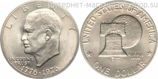 Монета США 1 доллар "Колокол. 200 лет независимости", VF, 1976