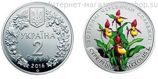 Монета Украины 2 гривны "Башмачек настоящий" AU, 2016 год