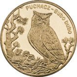 Монета Польши 2 Злотых, "Филин" AU, 2005