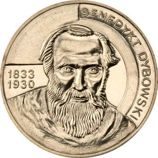 Монета Польши 2 Злотых, "Бенедикт Дыбовский" AU, 2010