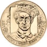 Монета Польши 2 Злотых, "Артур Гротгер" AU, 2010