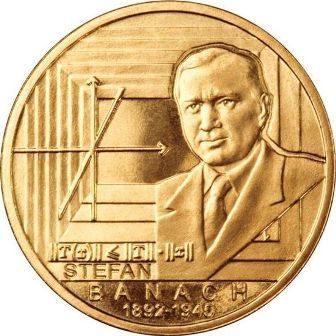 Монета Польши 2 Злотых, "Стефан Банах" AU, 2012