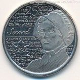Монета Канады 25 центов "Лора Секорд", 2013