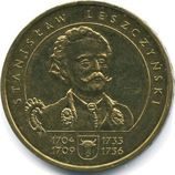 Монета Польши 2 Злотых, "Станислав Лещинский" AU, 2003