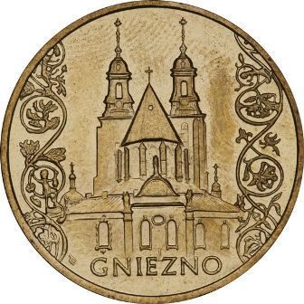 Монета Польши 2 Злотых, " Гнезно" AU, 2005