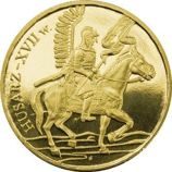 Монета Польши 2 Злотых, "Гусары XVII века" AU, 2009
