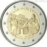 Монета Монако 2 Евро "200-летие Роты княжеских карабинеров", AU, 2017 года