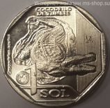 Монета Перу, 1 соль "Крокодил Тумбес", 2017, AU