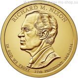 Монета США 1 доллар "37-ой президент Ричард Никсон", AU, 2016, D