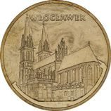 Монета Польши 2 Злотых, " Влоцлавек" AU, 2005