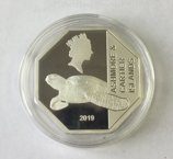 Монета Островов Ашмор и Картье 5 долларов "Черепаха и крокодил", AU, 2019