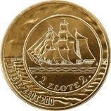 Монета Польши 2 Злотых, "2 злотых 1936 года" AU, 2005