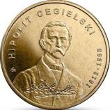 Монета Польши 2 Злотых, "200-летие со дня рождения Ипполита Цегельского" AU, 2013