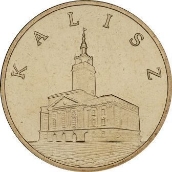 Монета Польши 2 Злотых, "Калиш" AU, 2006