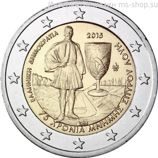Монета Греции 2 Евро, "75 лет со дня смерти Спиридона Луиса", AU, 2015