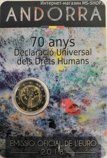 Монета Андорры 2 евро "70-летие всеобщей декларации прав человека", 2018