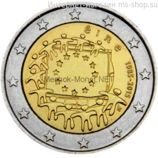 Монета Ирландии 2 Евро 2015 год "30 лет флагу ЕС", AU