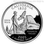 Монета 25 центов США "Калифорния", AU, 2005, Р