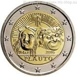 Монета Италии 2 Евро 2016 год "2200 лет со дня смерти комедиографа Тита Макция Плавта", AU